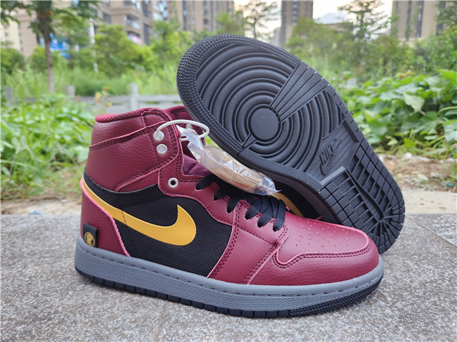 Men's Running Weapon Air Jordan 1 High Top Black/Red Shoes 488 Men's Running Weapon Air Jordan 1 High Top Black/Red Shoes 488